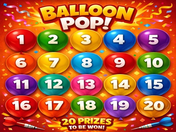 Balloon Pop - £15,000 instant wins!