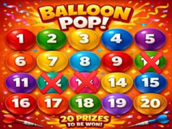 Balloon Pop - £15,000 instant wins!