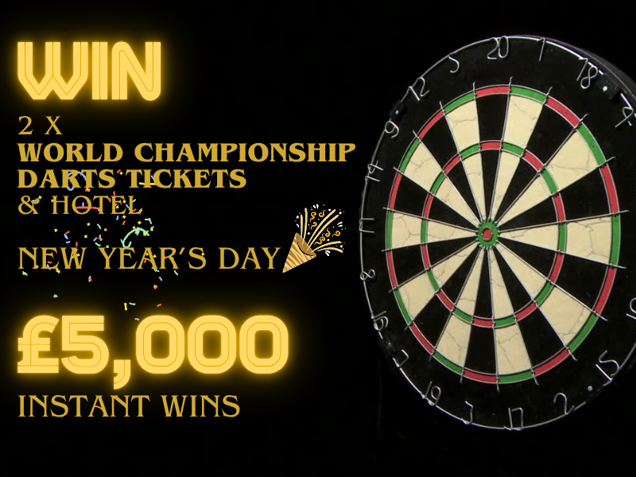 2 X Ally pally world darts championship (TABLE) New years day & hotel! image