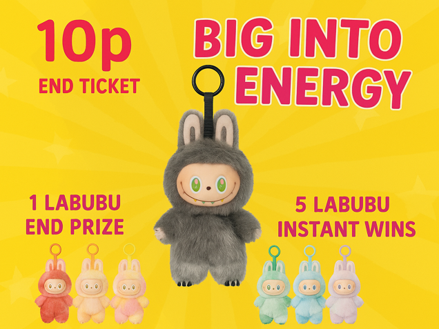 Labubu big into energy "mystery" instant win! image