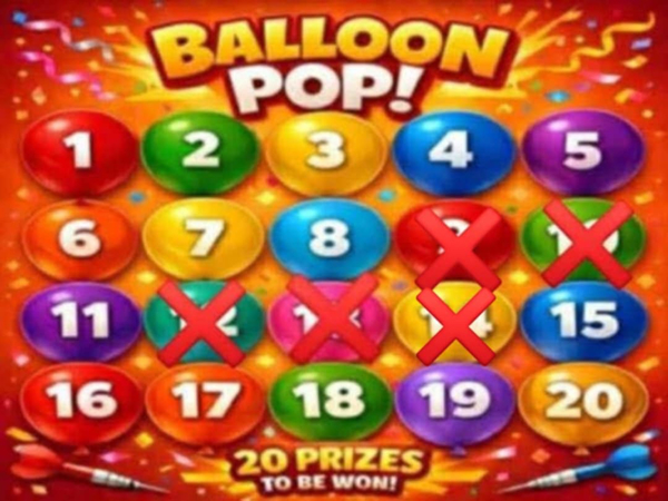 Balloon Pop - £15,000 instant wins!